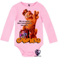 Body Bebê Infantil Garfield não sou gordo gato - Foto 4