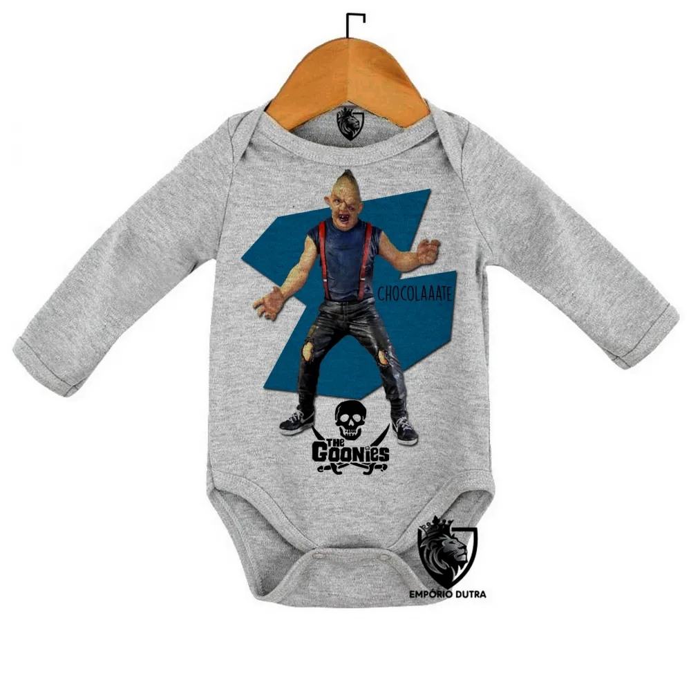 Body Bebê Infantil Goonies Sloth Chocolate