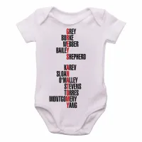 Body Bebê Infantil Greys Anatomy seriado palavras - Foto 2