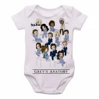 Body Bebê Infantil Greys Anatomy turma seriado - Foto 2