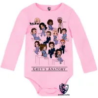 Body Bebê Infantil Greys Anatomy turma seriado - Foto 4