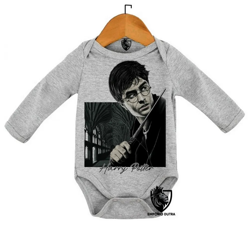 Body Bebê Infantil Harry Potter varinha Imagem