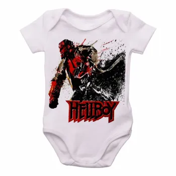Body Bebê Infantil Hellboy ataque super herói - Foto 2