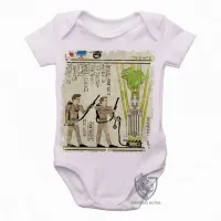 Body Bebê Infantil hieróglifos Caça Fantasmas - Foto 2