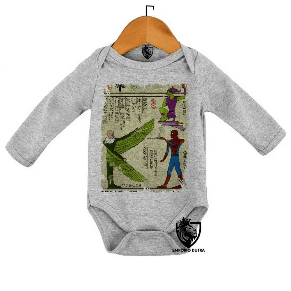 Body Bebê Infantil hieróglifos homem aranha Imagem