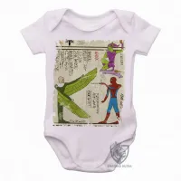 Body Bebê Infantil hieróglifos homem aranha - Foto 2