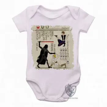 Body Bebê Infantil hieróglifos Star Wars - Foto 2