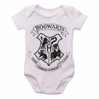 Body Bebê Infantil Hogwarts harry potter símbolo preto - Foto 2