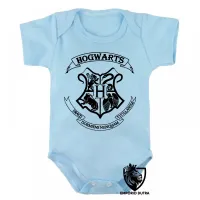Body Bebê Infantil Hogwarts harry potter símbolo preto - Foto 3