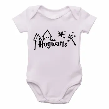 Body Bebê Infantil Hogwarts harry potter varinha estrelas - Foto 2