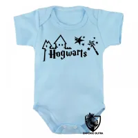 Body Bebê Infantil Hogwarts harry potter varinha estrelas - Foto 3