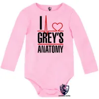 Body Bebê Infantil I love Greys Anatomy serie - Foto 4