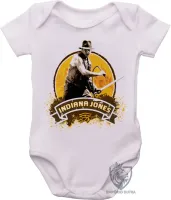 Body Bebê Infantil Indiana Jones amarelo - Foto 2
