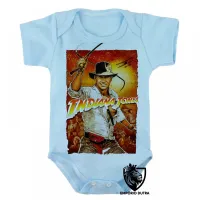 Body Bebê Infantil Indiana Jones chicote - Foto 3