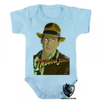 Body Bebê Infantil Indiana Jones Harrison Ford - Foto 3