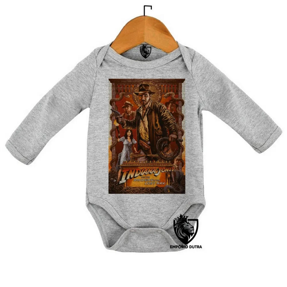 Body Bebê Infantil Indiana Jones arca Aliança