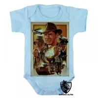 Body Bebê Infantil Indiana Jones cálice fogo - Foto 3
