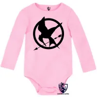 Body Bebê Infantil Jogos Vorazes tordo preto - Foto 4