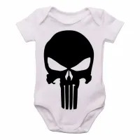 Body Bebê Infantil Justiceiro punisher caveira marvel - Foto 2