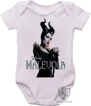 Body Bebê Infantil Malévola cajado vilã disney bruxa - Foto 2