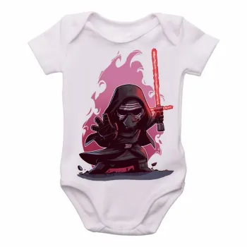 Body Bebê Infantil Ben Solo vilão Kylo Ren star wars - Foto 2
