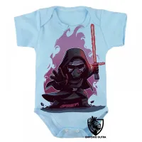 Body Bebê Infantil Ben Solo vilão Kylo Ren star wars - Foto 3