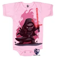 Body Bebê Infantil Ben Solo vilão Kylo Ren star wars - Foto 4