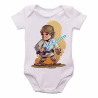 Body Bebê Infantil Star Wars Luke Skywalker jedi - Foto 3