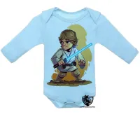 Body Bebê Infantil Star Wars Luke Skywalker jedi - Foto 4
