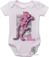 Body Bebê Infantil Pantera cor de rosa hq - Foto 2