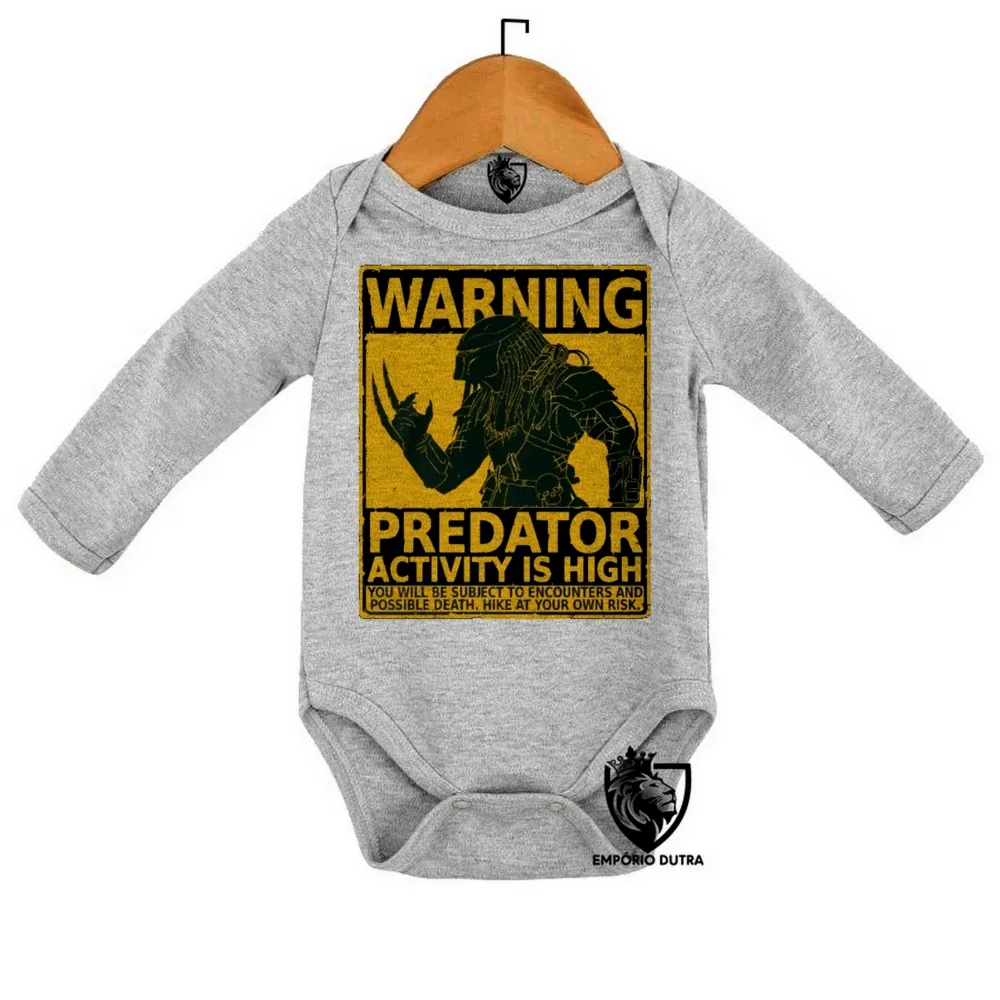 Body Bebê Infantil predador alien warning perigo cartaz