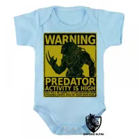 Body Bebê Infantil predador alien warning perigo cartaz - Foto 3