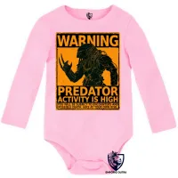 Body Bebê Infantil predador alien warning perigo cartaz - Foto 4