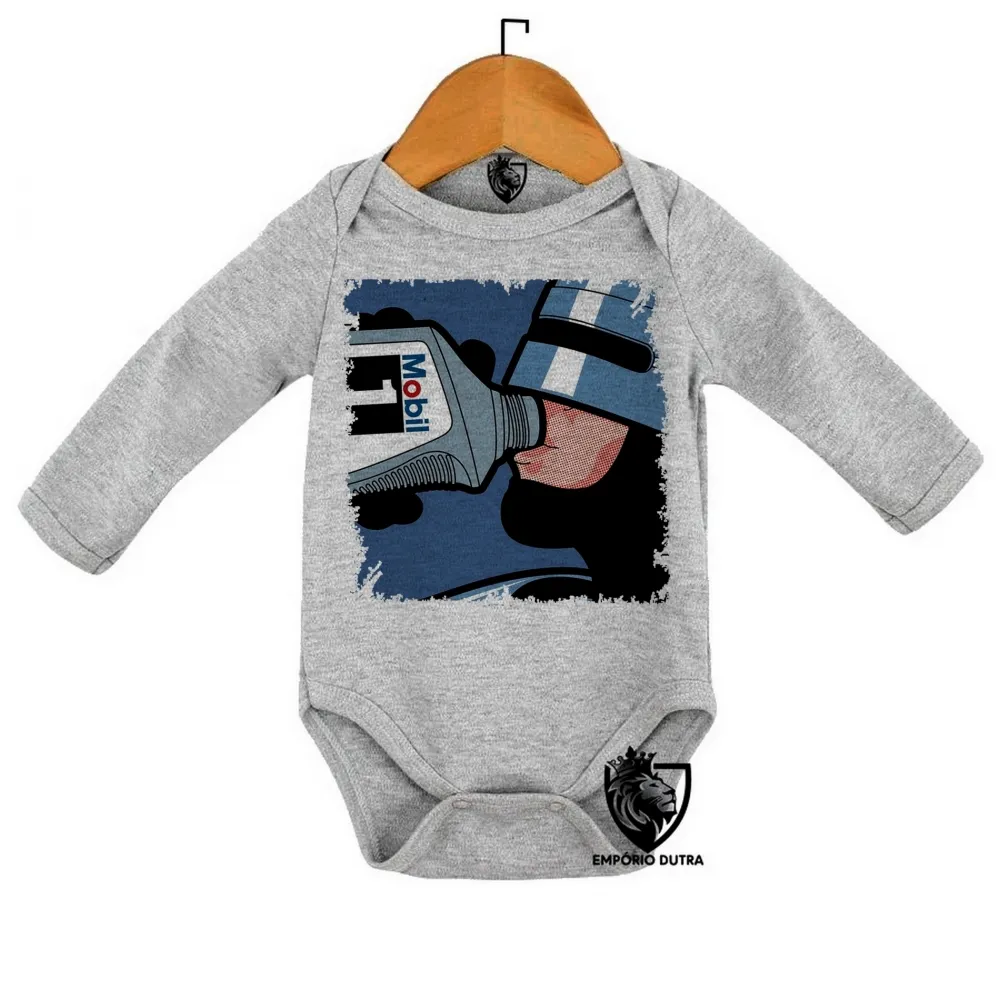 Body Bebê Infantil Robocop Óleo Mobil Imagem