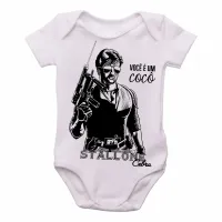 Body Bebê Infantil Stallone Cobra você é um cocô - Foto 2