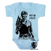 Body Bebê Infantil Stallone Cobra você é um cocô - Foto 3