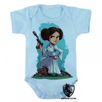 Body Bebê Infantil Star Wars princesa Leia Organa - Foto 3