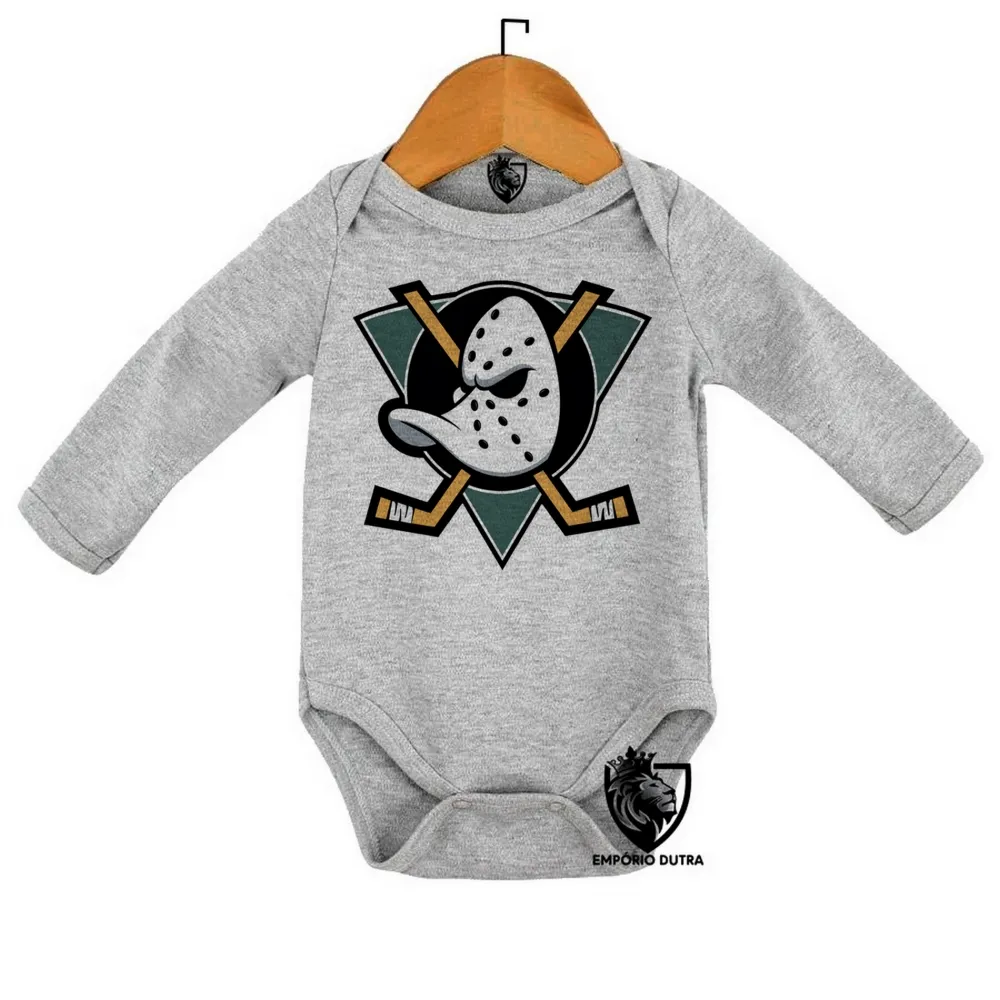 Body Bebê Infantil Super Patos the Mighty Ducks Imagem