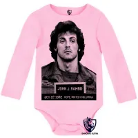 Body Bebê Infantil Sylvester Stallone John Rambo preso 1985 - Foto 4