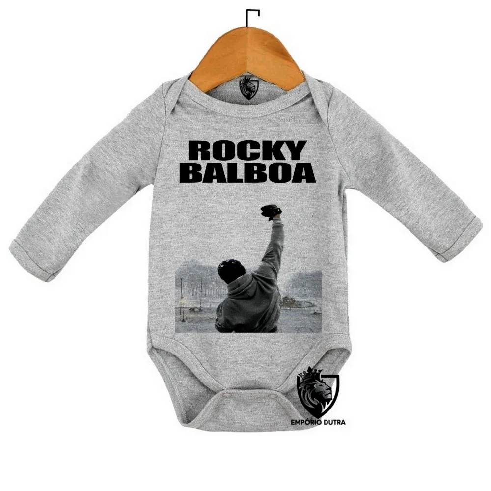 Body Bebê Infantil Sylvester Stallone rambo rocky balboa boxe luta Imagem