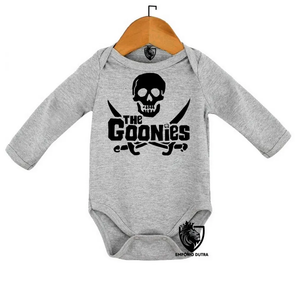 Body Bebê Infantil The Goonies caveira filme piratas anos 80 Imagem