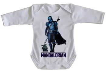 Body Bebê Infantil The Mandalorian andando bebê Yoda - Foto 2
