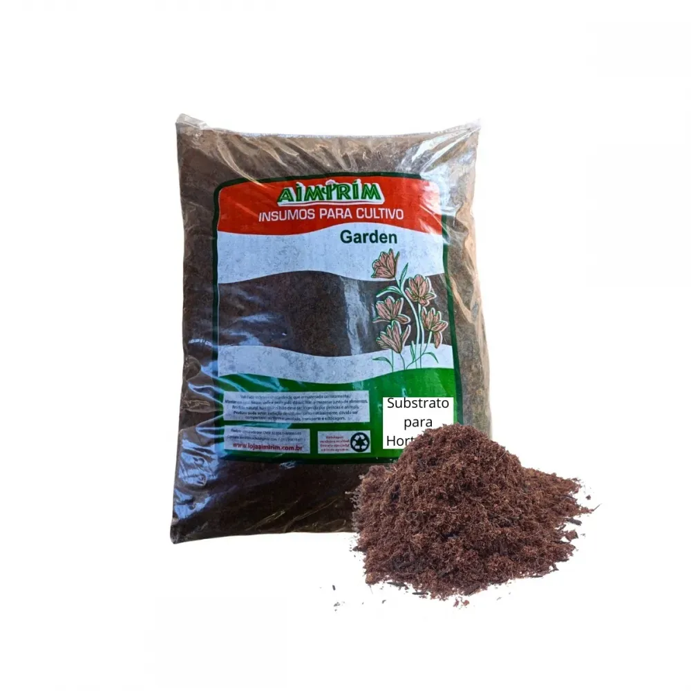 10 Litros Substrato Leve para Hortaliças Hortas Verticais Fibra de coco, Turfa de Sphagnum, Casca de Arroz Carbonizada Imagem