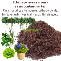 10 Litros Substrato Leve para Hortaliças Hortas Verticais Fibra de coco, Turfa de Sphagnum, Casca de Arroz Carbonizada - Foto 2