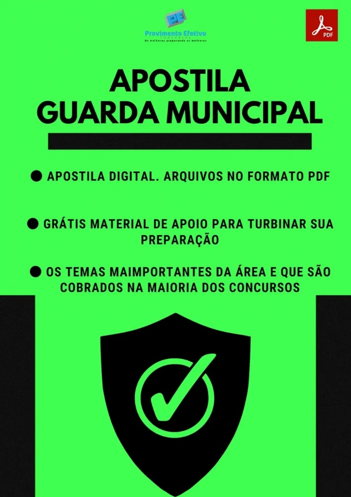 Apostila do Guarda Municipal Concursos Guarda Municipal