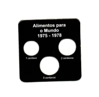 Cartela Para Moedas Alimentos Para o Mundo 1975 - 1978 - VAZIA