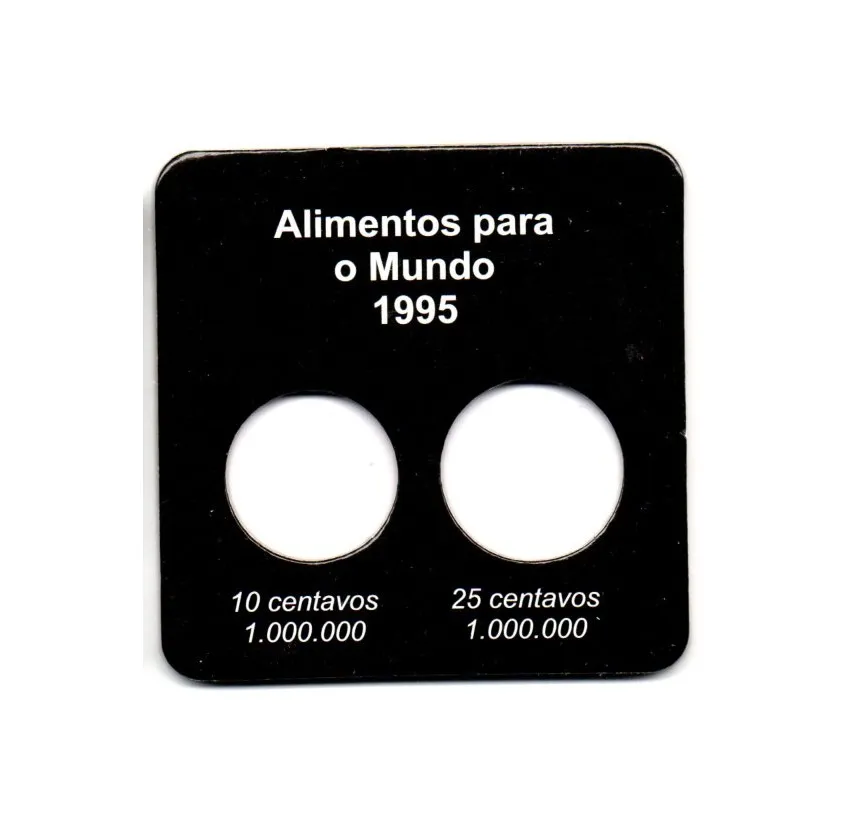 Cartela Para Moedas Alimentos Para o Mundo 1995 - VAZIA Imagem