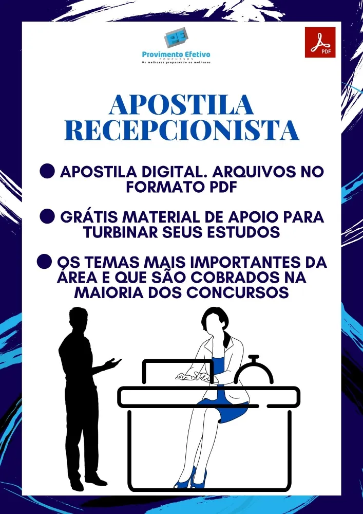 Apostila do Recepcionista Concursos Recepcionista Imagem