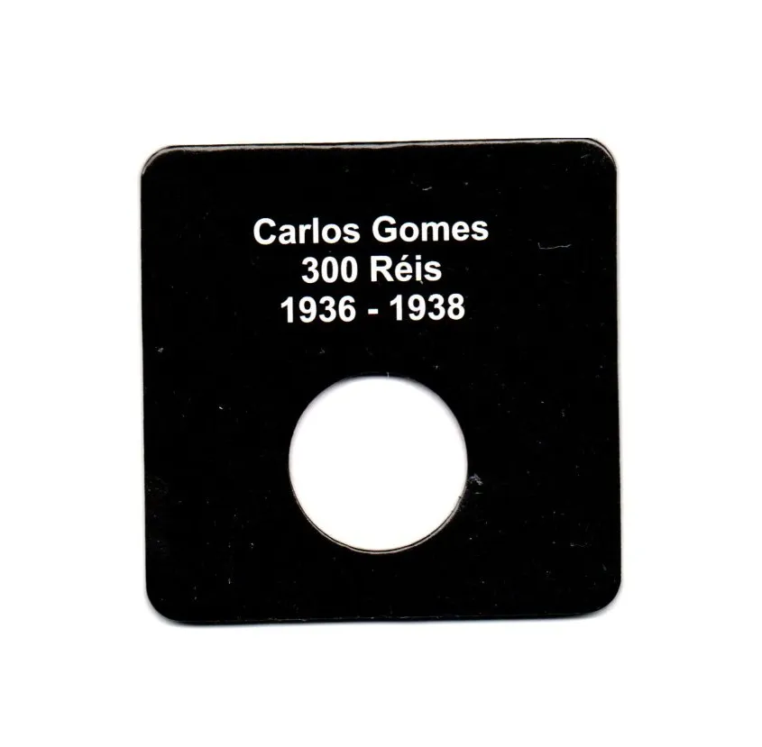 Cartela Para Moeda 300 Réis Carlos Gomes - VAZIA