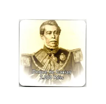 Cartela Para Moeda 2000 Réis Duque de Caxias - VAZIA - Foto 2